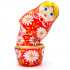 Red Hand Painted Traditional Russian Matryoshka Dolls Set 7 pcs - Baboushka Nesting Dolls