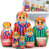 Matryoshka Doll in Belarussian Festive Dress with Ornament- Nesting Dolls Set of 7 pcs