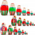 Matryoshka Doll in Belarussian Festive Dress with Ornament- Nesting Dolls Set of 7 pcs