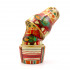Matryoshka Nesting Dolls in Orange Dress and Head Scarf with Hazelnuts 7 Pcs