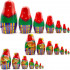 Handmade Russian Doll in Traditional Dress with Branches Red Kalina Set of 7 pcs