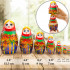 Handmade Russian Doll in Traditional Dress with Branches Red Kalina Set of 7 pcs