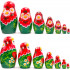Traditional Russian Doll with Strawberry Pattern - Russian Nesting Dolls Set of 7 pcs 
