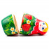 Traditional Russian Doll with Strawberry Pattern - Russian Nesting Dolls Set of 7 pcs 
