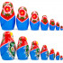 Russian Nesting Dolls Set 7 pcs - Russian Nesting Babushka Dolls with Flowers