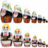 Wooden Russian Matryoshka Doll in Folk Slavic Outfit with Spikelets Set 7 pcs