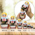 Wooden Russian Matryoshka Doll in Folk Slavic Outfit with Spikelets Set 7 pcs