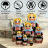 Wooden Russian Matryoshka Doll in Folk Slavic Outfit with Spikelets Set 7 pcs