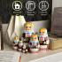 Wooden Russian Matryoshka Doll in Folk Slavic Outfit with Spikelets Set 7 pcs
