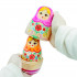 Matryoshka Dolls with Traditional Painting Set 7 pcs - Hand Crafted Russian Dolls with Flower Decorations