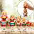 Matryoshka Doll in Belarussian Traditional Dress with Ornament Set of 7 pcs