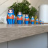 Russian Nesting Dolls in Dirndl Dresses Women Set of 7 pcs - Matryoshka Nesting Dolls in German Dirndl Dress for Women