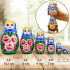 Handmade Nesting Dolls in a Sundress With Roses - Set of 7 Pcs