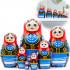 Polish Nesting Dolls Set of 7 pcs - Matryoshka Dolls in Polish Costumes with Ornaments