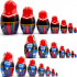 Polish Nesting Dolls Set of 7 pcs - Matryoshka Dolls in Polish Costumes with Ornaments