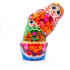 Wooden Nesting Doll with Lilies and Bells with Folk Patterns, 7 in 1