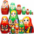 Butterflies Russian Nesting Dolls Set 7 pcs - Matryoshka Dolls with Butterfly Decorations