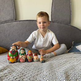Matryoshka Dolls with Characters from Russian Folk Tale Enormous Turnip Set of 7 pcs