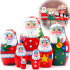Santa Nesting Dolls Set of 7 pcs - Russian Dolls with Santa Claus Decoration