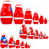 Wooden Christmas Nesting Dolls Set of 7 Pcs