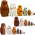 Wooden Nesting Dolls 7-Piece Dog Breeds Set Hand-Painted Natural Wood Montessori Animal Toy