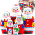 Wooden Santa Figurine Set of 7 Pcs – Hand-Painted Folk Art Toy for Holiday Gift Giving 