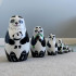 Panda Nesting Dolls – 7-Piece Montessori Toy Set – Handcrafted Wooden Pandas