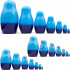 Blue Unusual Computer Matryoshka Nesting Dolls Set of 7 Pcs