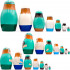 Doctor Nesting Dolls Set of 7 – Hand-Painted Wooden Stacking Matryoshka Hand Painted