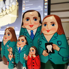 Dentist-Themed Nesting Dolls Set for Children Handcrafted - 7Pcs