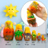 Dinosaur Nesting Dolls Set of 7 pcs - Matryoshka Doll with Dinosaur Figurines