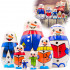 Wooden Nesting Dolls 7-Piece Snowman Set Hand-Painted Natural Wood Winter Montessori Toy