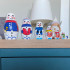 Wooden Nesting Dolls 7-Piece Snowman Set Hand-Painted Natural Wood Winter Montessori Toy