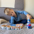 Wooden Nesting Dolls 7-Piece Snowman Set Hand-Painted Natural Wood Winter Montessori Toy