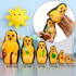 Hedgehog Wooden Nesting Dolls Set of 7 pcs -  Animal Decor - Russian Handmade Matryoshka Stacking Doll