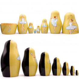 Ballet Russian Nesting Dolls Set 7 pcs - Matryoshka Ballerina Doll - Ballerina Gifts