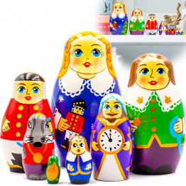 Nutcracker Nesting Dolls Set 7 Pcs - Figures, Gifts, Christmas Decorations, Ornaments, Figurine