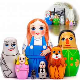 Wooden Matryoshka Nesting Dolls Wizard of Oz Set of 7 pcs