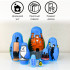 Matryoshka Dolls Blue Set with Brest City Memorable Landmarks