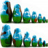 Wooden Nesting Dolls Forest Animals Set of 7 Pcs – Hand-Painted Eco Toy Made of Natural Wood 