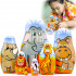 African Savanna Animals, 7 Pieces Wooden Nesting Dolls Set