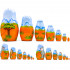 African Savanna Animals, 7 Pieces Wooden Nesting Dolls Set