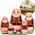 Collectible Series «Traditional Women's Costumes of Belarus»: Matryoshka «Kalinkovichi Costume», Set of 7