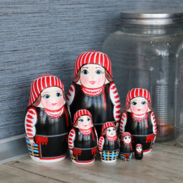 Collectible Series «Traditional Women's Costumes of Belarus»: Matryoshka «Neglyubsky Costume», Set of 7 Pcs