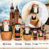 7pcs Polish Nesting Dolls Set - Handmade Russian Dolls in Traditional Polish Folk Krakow Attire with Ornament