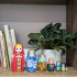Hand Painted Wooden Nesting Dolls with Floral Design, Set of 7