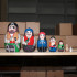 Pirate Russian Nesting Dolls Set 7 pcs - Matryoshka with Pirate Decorations