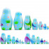 Dinosaur Nesting Dolls Set 7 pcs - Matryoshka Dolls with Dinosaur Decorations