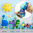 Personalized Dinosaur Nesting Dolls Custom Name, Set 7 pcs - First Birthday Gift Customized