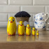 Ducks Nesting Dolls Set of 7 Pcs - Yellow Duck Handmade Decorations